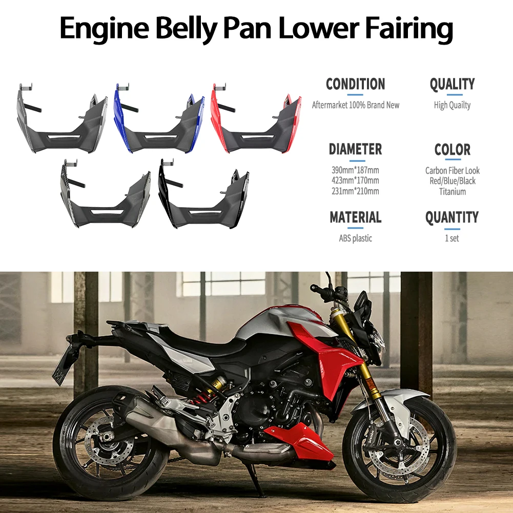 For BMW F 900R 900XR 2020 2021 Bellypan Lower Engine Chassis Spoiler Side Fairing F900R F900X Belly pan Motorcycle Accessories