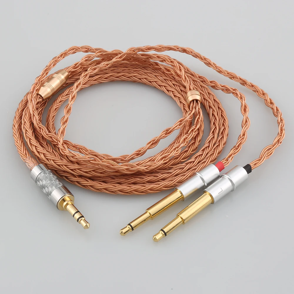 

New 2.5mm 4.4mm 3.5mm XLR 6.5mm Balanced 16 Core 99% 7N OCC Earphone Cable For Meze 99 Classics NEO NOIR Headset Headphone