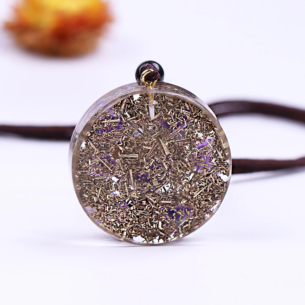 Orgonite Necklace Metatron Cube Resin Pendant Cosmic Energy Center Sign Pendant Necklace Magic Hexagram Choker Jewelry