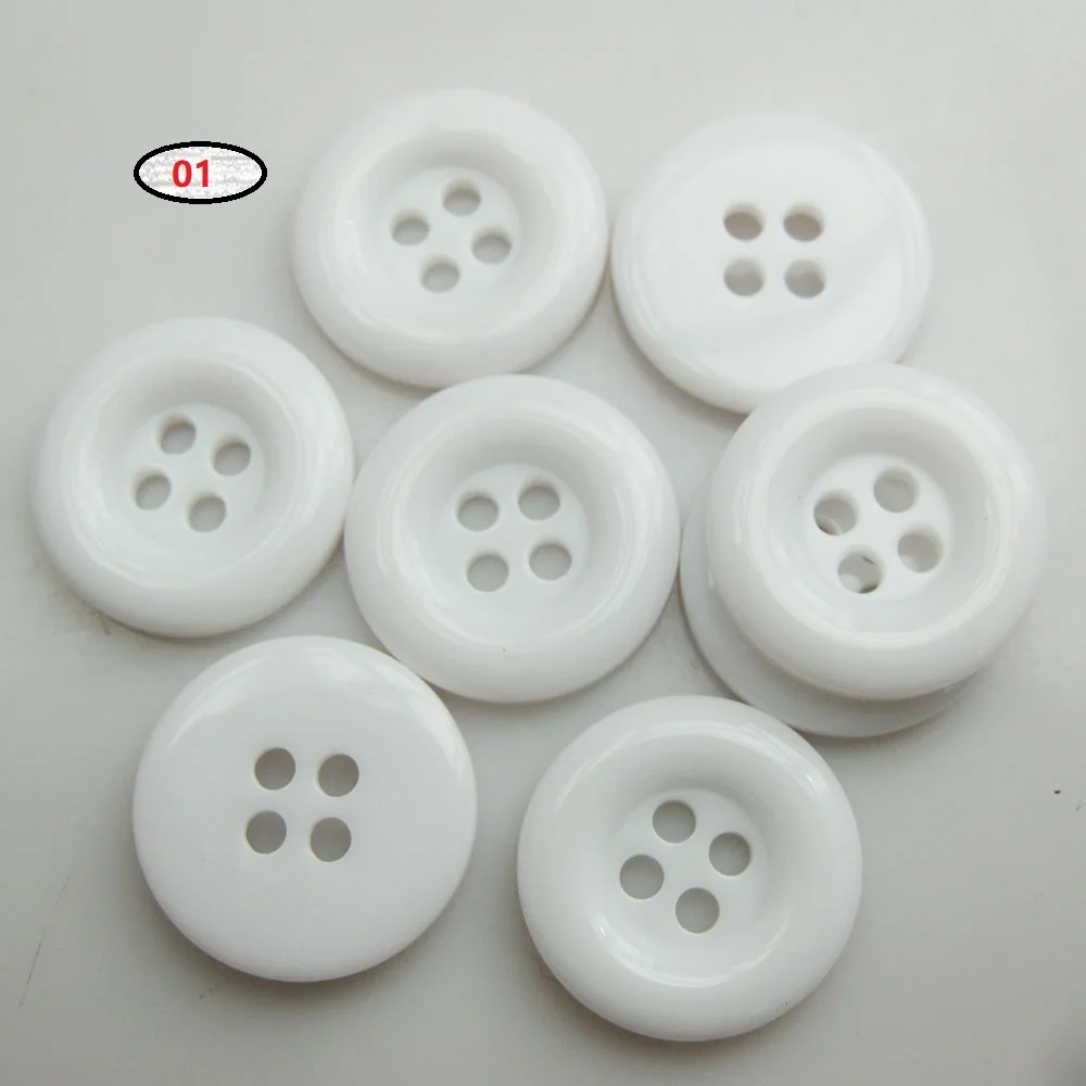 NBNNEG 30Pcs Multicolors 18MM Round Buttons Resin Decorative Scrapbooking Botoes Tailor Garment Sewing Accessory