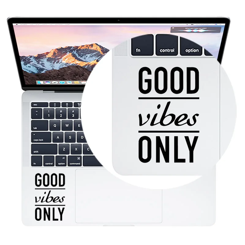 Good Vibes Only Quote Laptop Sticker for MacBook Pro16