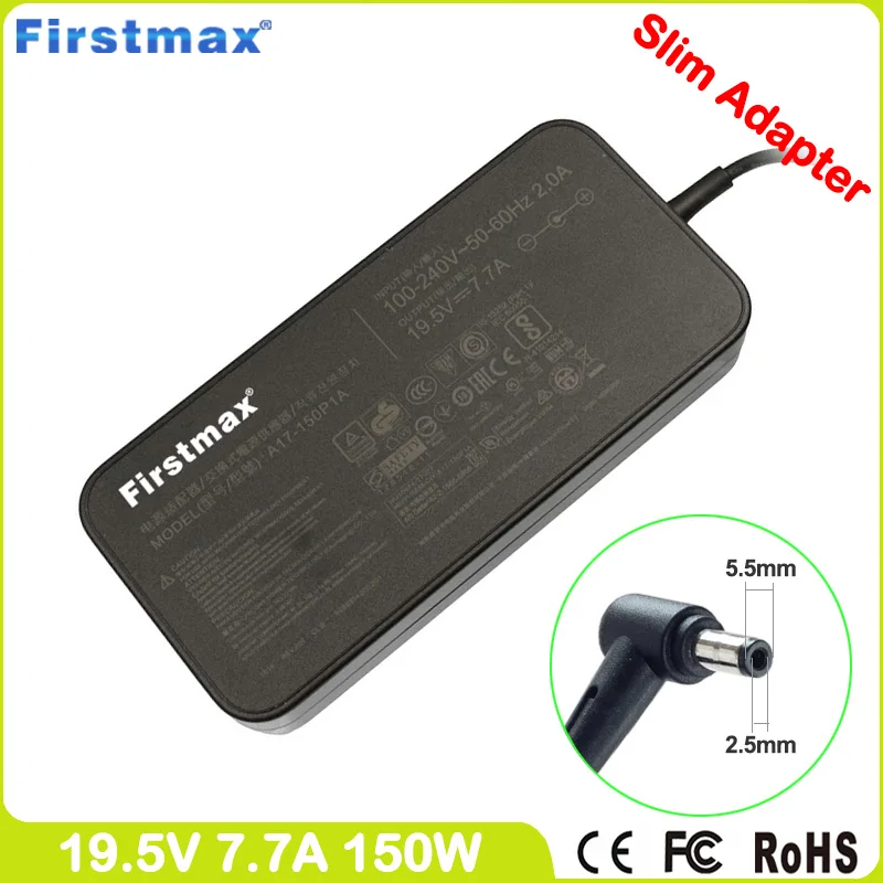 Slim 150W laptop charger 19.5V 7.7A ADP-150NB D A150A004L for Asus G73JW G53S G72GX G73JX G73SX G53SX G73SW Power Supply