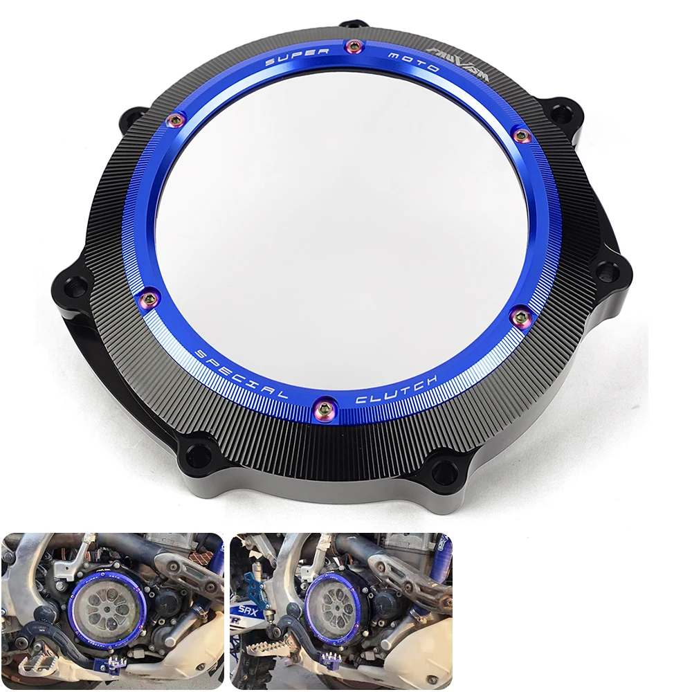 YZF WRF 450 Przezroczysta osłona sprzęgła do Yamaha YZ450F 2003 - 2009 / WR450F 2003 - 2015 / YZ 450F / WR 450F Osłona silnika