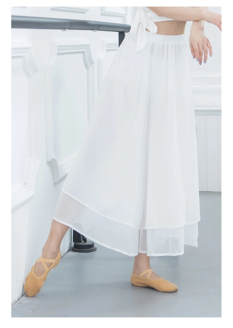 Modern Dance Training Pants Adult Classical Yoga Costumes Chiffon Elegant Wide-Legged Pants Form High Quality