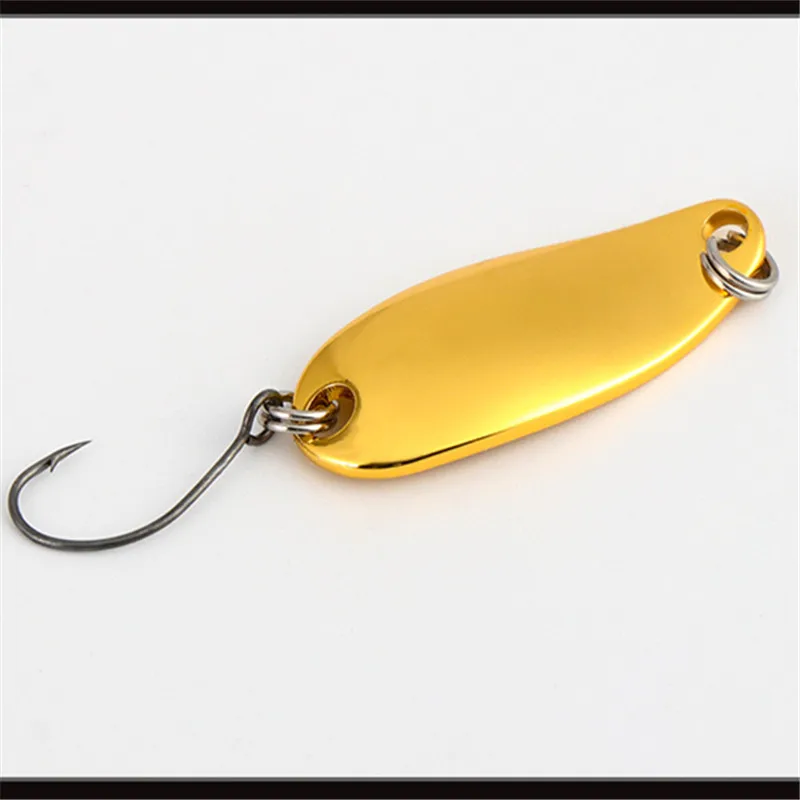 2 pcs/lot Spoon Fishing Lure 3.3cm 5g Pure copper Spoon Bait