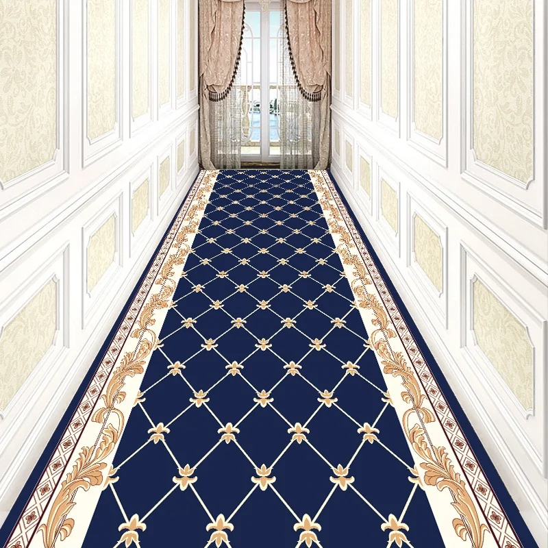 Nordic Stair Long Carpet, European Style, Corridor, Hallway Carpets, Hotel Aisle Rug, Home Entrance Doormat, Wedding Floor Rugs