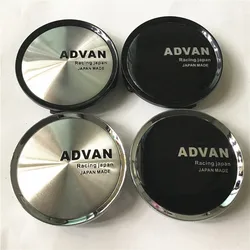 4pcs 74mm ADVAN RACING Car Wheel Center Hub Emblem Badge Cap Covers Auto Styling Accessories