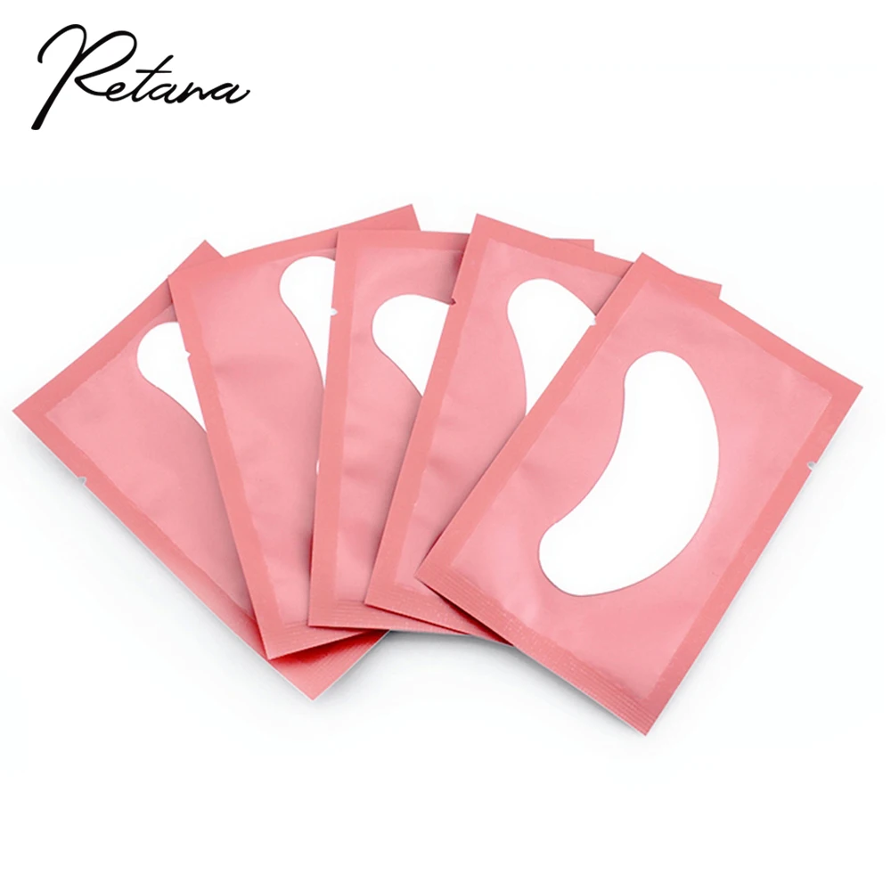 50/100Pairs/Lots Eyelash Extension Under Eyelash Mat Eye Patch With Eyelash Paper Eyelash Extension Patch Hydrogel Eyelash Mat