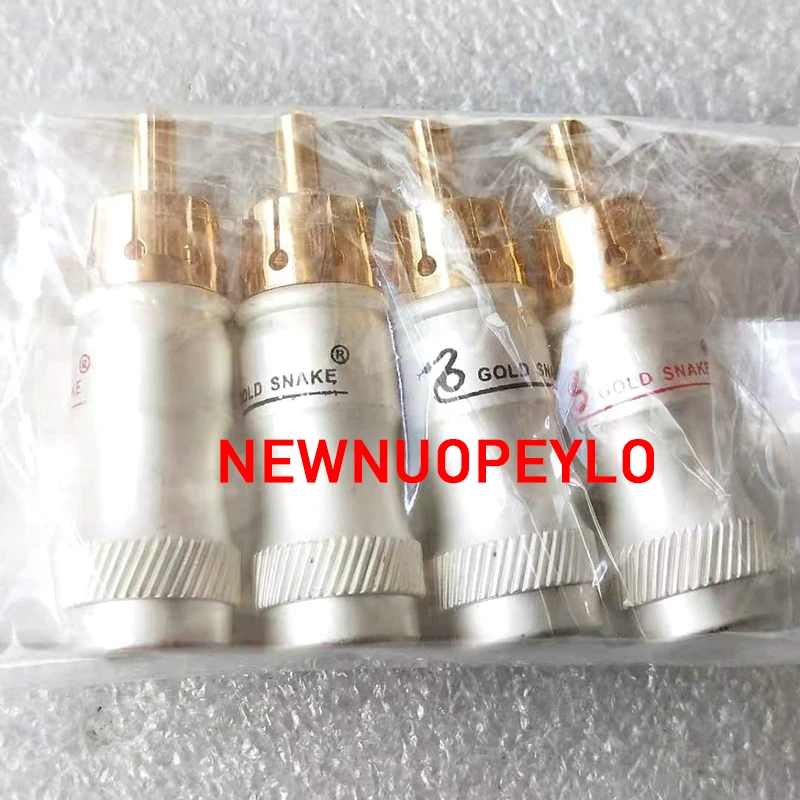 30pcs lot Male Audio Video Connector Gold Adapter For Cable DIY gold snake RCA Plug HIFI Goldplated Audio Cable RCA