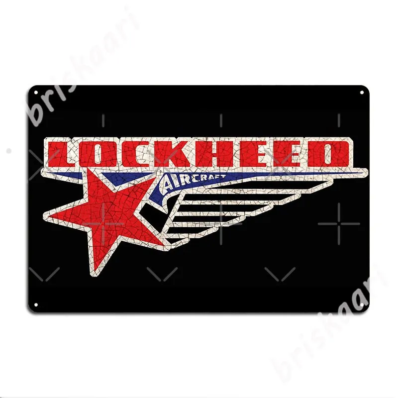 Lockheed Vintage Aircraft Usa Metal Signs Cave pub Garage Decoration Wall Mural Funny Tin sign Posters