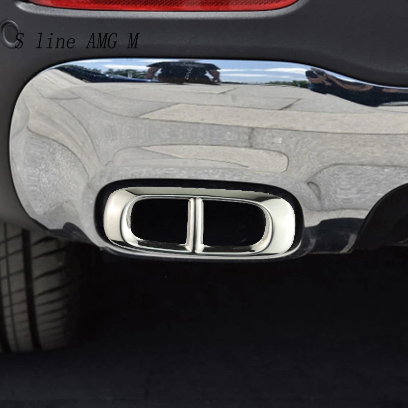 

Автомобильный Стайлинг для Mercedes Benz B Class W247 GLB X247 2020 чехлы на заднюю раму наклейки аксессуары для выхлопной трубы