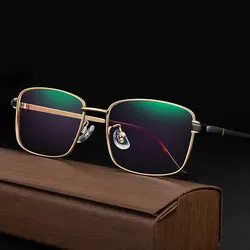 Pure Titanium Frame Glasses For Unisex Full Rim Rectangle Spectacles Anti-Blue Ray Optical Eyewear Hot Selling
