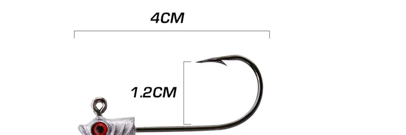 Fischform-Jigkopfhaken, einzelner Drillinge, kräftige Haken, Stachelköder, Teslon, 7 g, 10 g, 17 g, mit Rotationsspinner, 1 Stück im Angebot – Detail 4