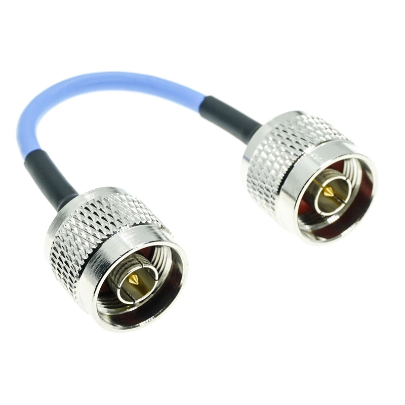 N type male to N male plug connector RG402 RG-402 Semi Flexible Coaxial RF Coax Cable 50ohm Blue