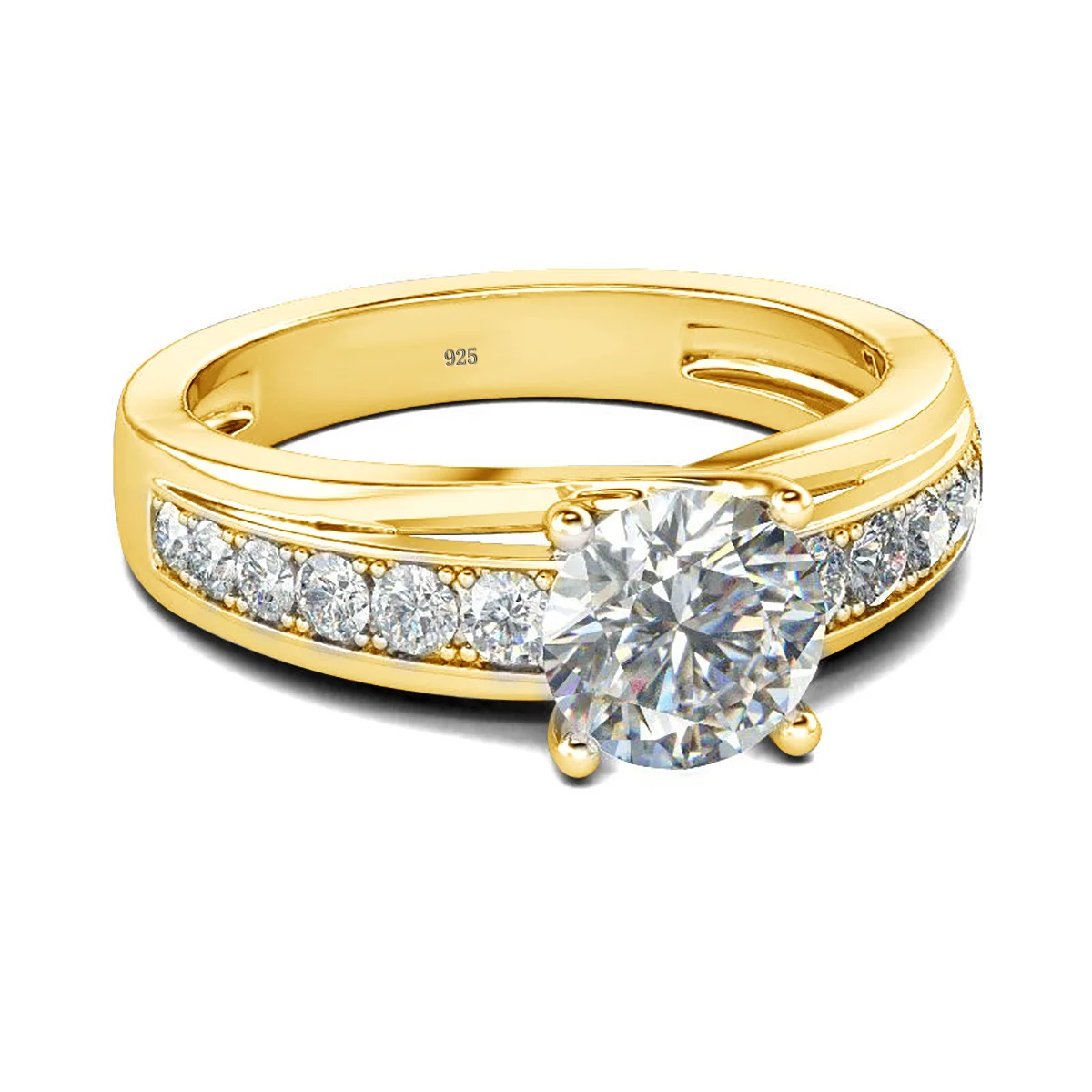 RedWood Berühmte Marke 1 Karat Moissanit-Ring für Damen Massives 925 Sterling Silber Hochzeit Zertifizierter Ewigkeits-Luxusschmuck für Damen DD – Detail 2