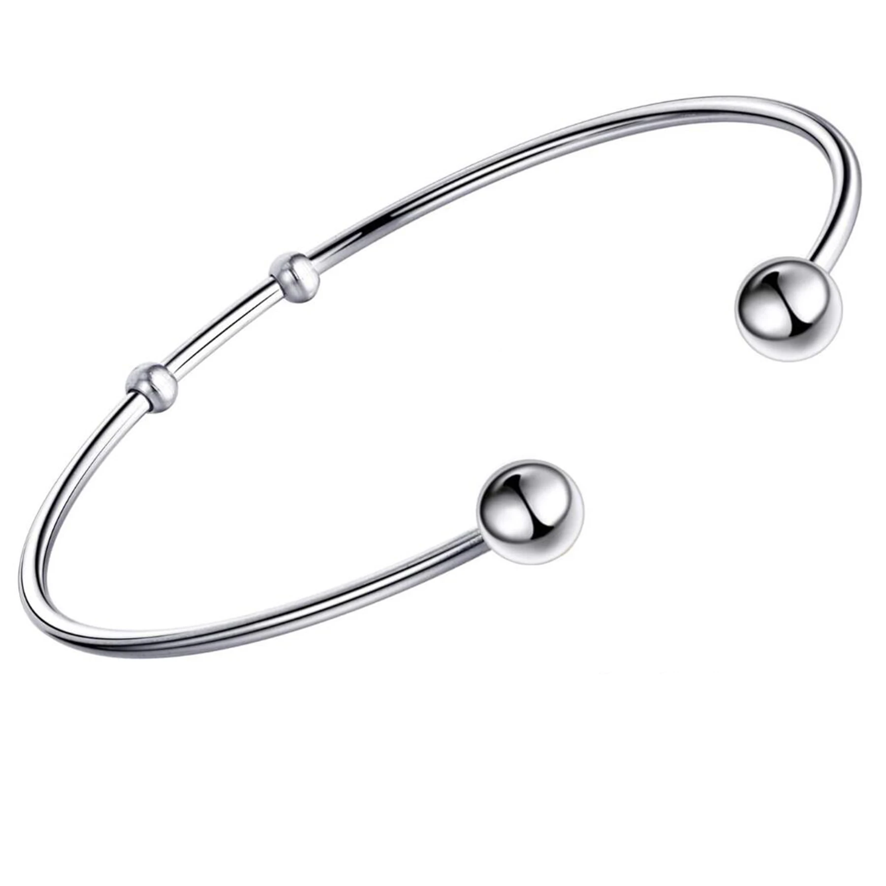 Fashion Stainless Steel Metal Expandable Bracelet Charm Jewelry Making Bracelets & Bangles  Gifts