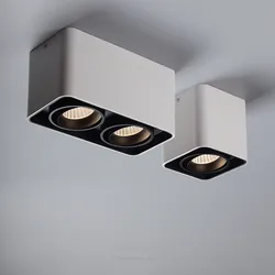 Square Dimmable LED Wall Mounted Downlight 10W 20W 24W COB Spot light Single/Double Head Ceiling Lamp Surface Mounted Down light