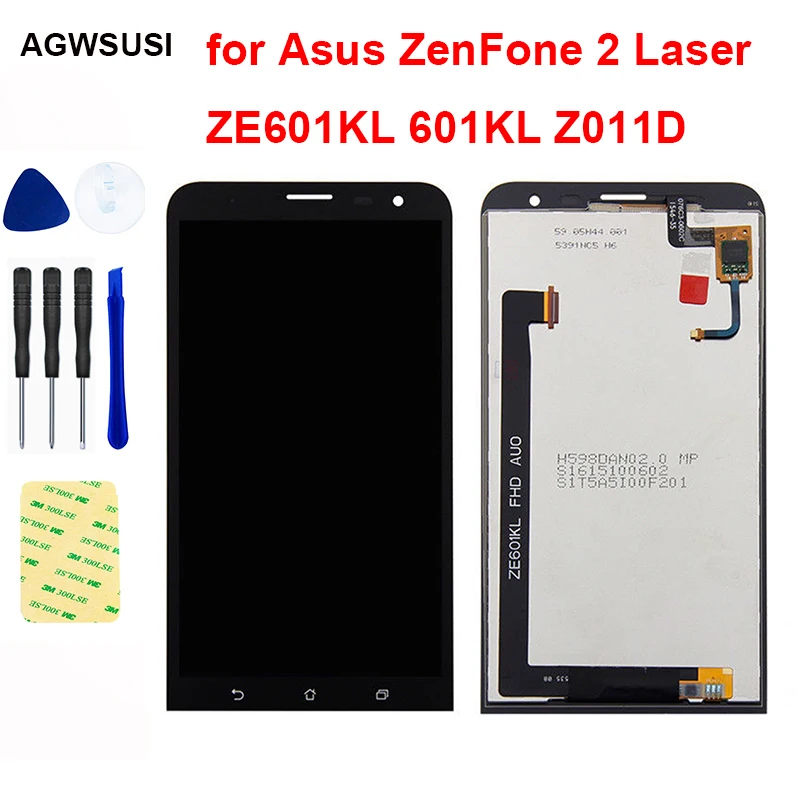 

For Asus ZenFone 2 Laser ZE601KL 601KL Z011D LCD Display Touch Screen Digitizer Sensor Assembly ZE601KL LCD Screen Replacement