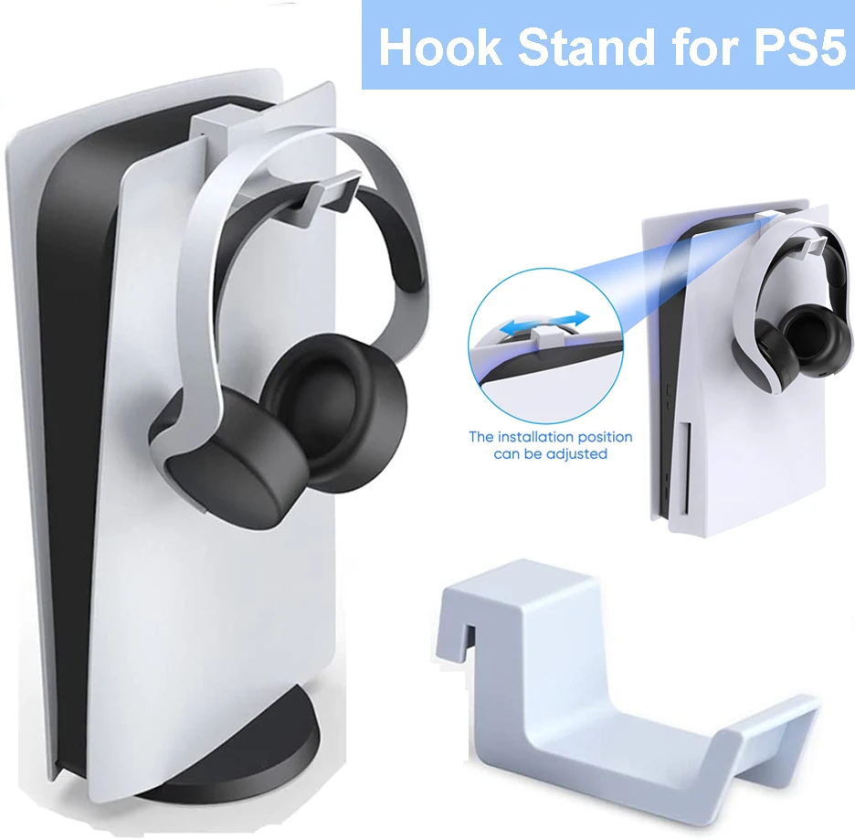 

PS5 Game Controller Headset Hanger Holder Simple Lightweight Headphone Hook Display Stand For Playstation 5 Console Accessories