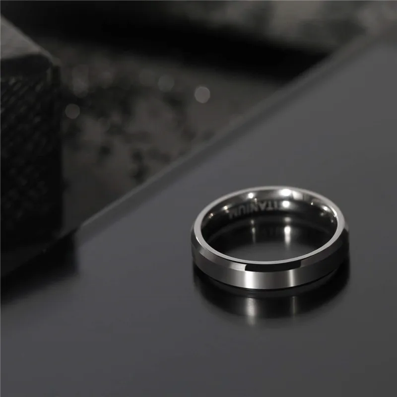 Kolmnsta 4/6/8mm Brushed Titanium Ring Men Silver Color Male Female Wedding Band Engagement Rings Classic Women Fashion Jewelry