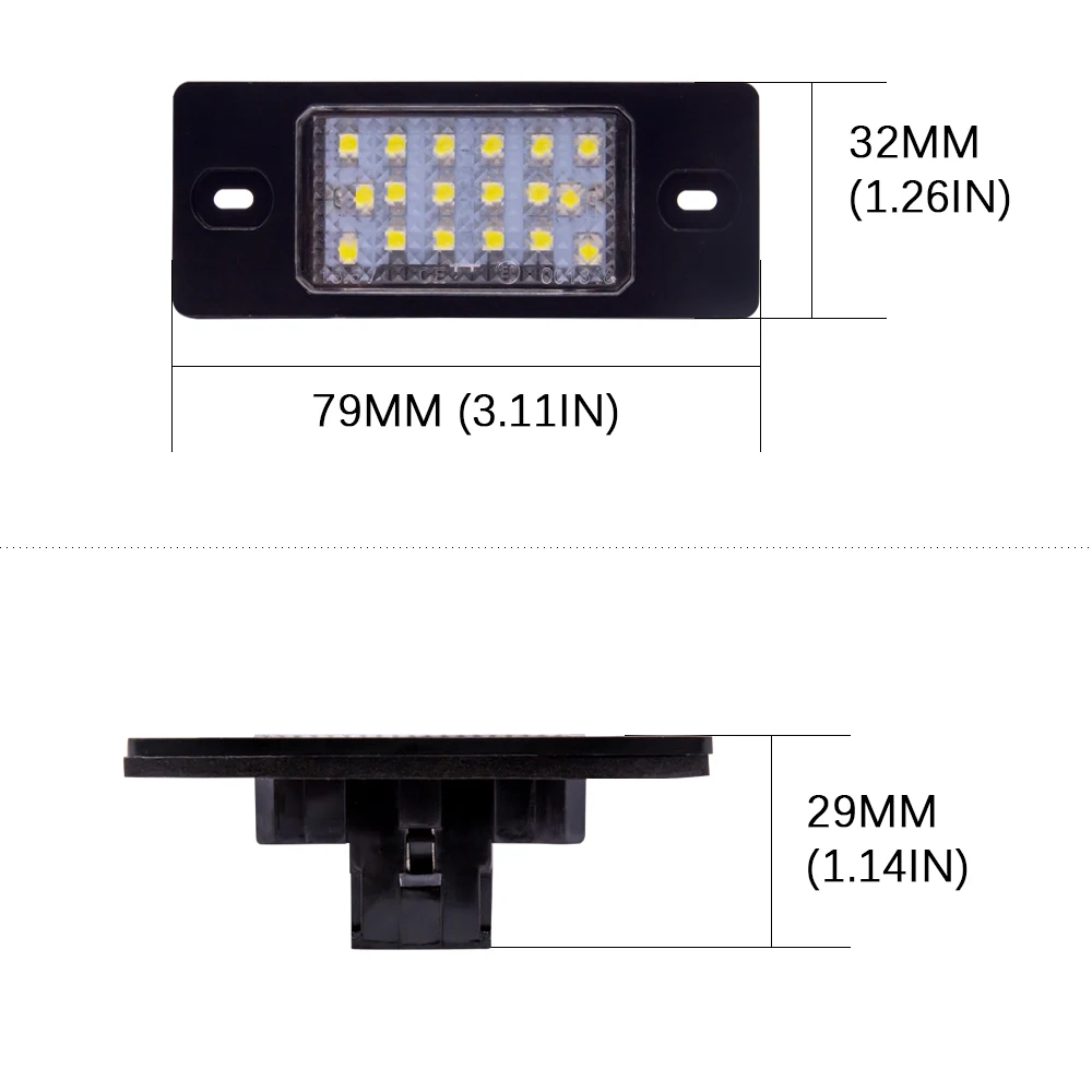 2 sztuki lampek oświetlenia tablicy rejestracyjnej Canbus No Error do Vw Touareg 03-10 Tiguan Golf 5 5D Passat B5 5D Touring — zdjęcie 4