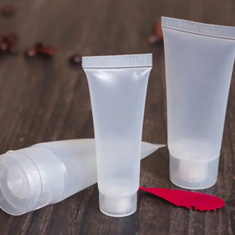 10pcs 10ml Refillable Empty Bottles Travel Squeeze Bottle Storage Container With Flip Cap For Shampoo Body Lotion Dispensers