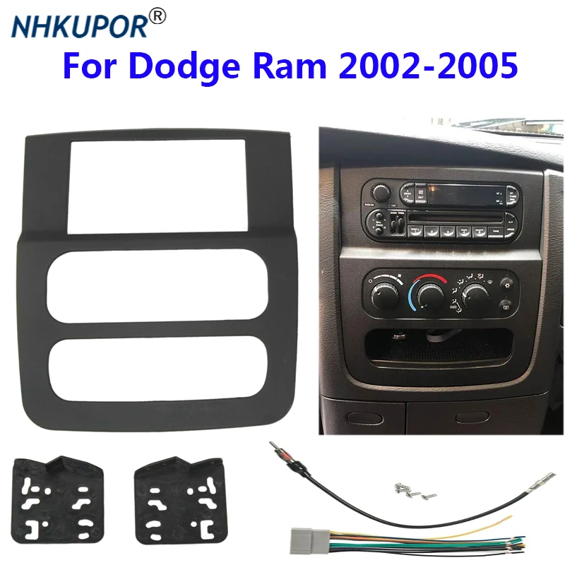 

Car Radio Fascia For Dodge Ram 1500/2500/3500 2002 2003 2004 2005 Auto Stereo Dash Refit Bezel Faceplate Installation Frame Kit