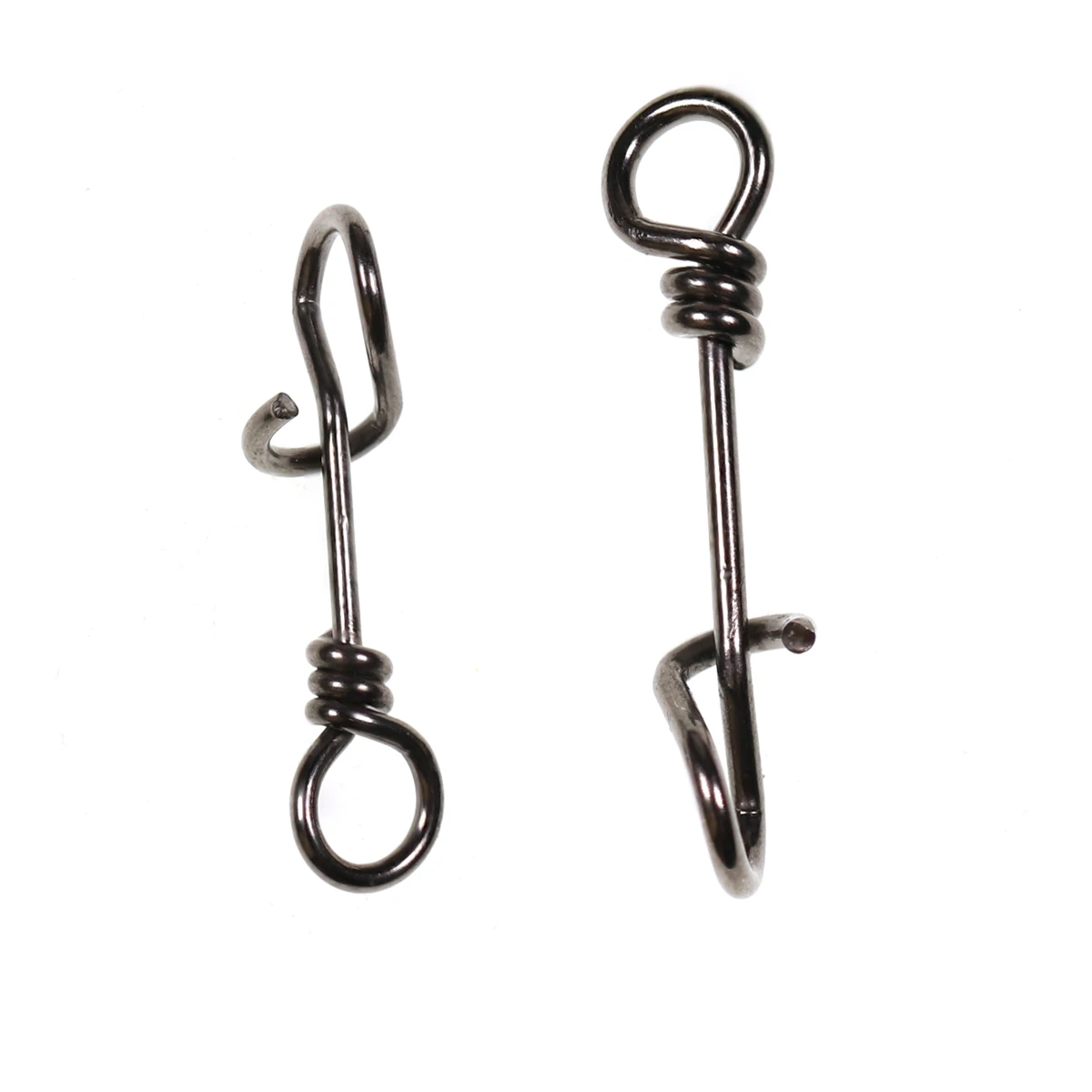 Bimoo 50 Stück Edelstahl Schnellverschluss-Klemmverschlüsse für Streamer-Köder, Drop-Rigs-Verbinder, Salzwasser-Angelzubehör – Detail 3