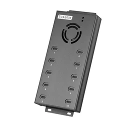 Sipolar 120W powered industrial multiple 10 port USB-C charger hub type-c port charging station for mobile iPhone iPad tablets