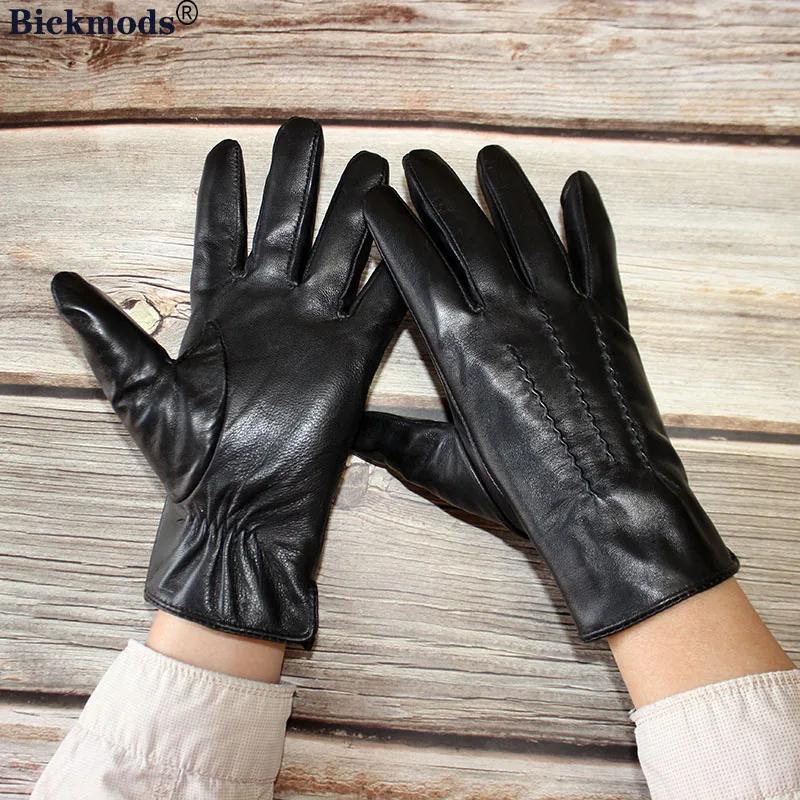 

Summer Driving Thin Sheepskin Gloves Men's Single Leather Unlined Rayon Lining Spring Autumn Outdoor Motorcycle Riding Points