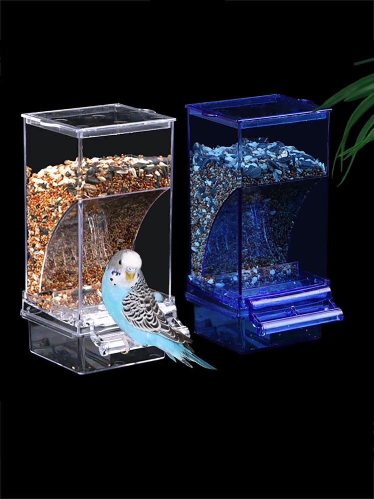 

New Parrot Feeder Bird Feeder Anti Scattering and Splash Bird Food Box Automatic Feeder Pet Products Bird Feeder