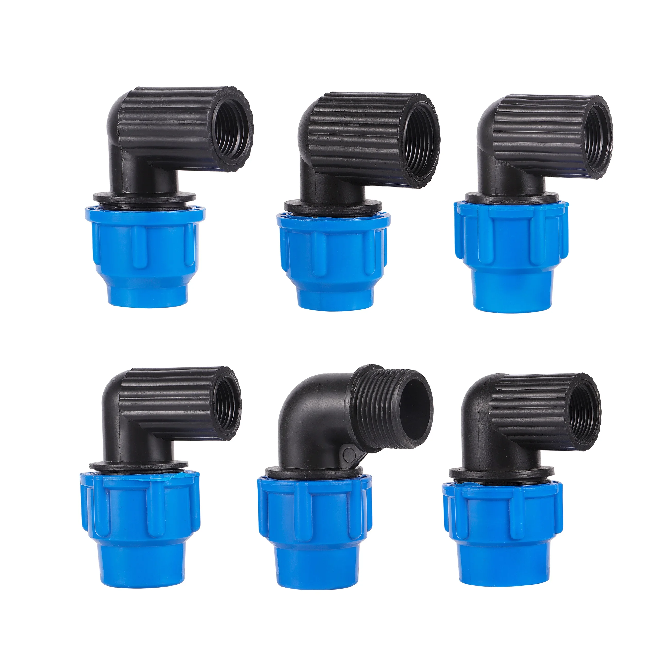 20/25/32mm PE Pipe Quick Connector Elbow Reducing Water Pipe Joint Plastic Female Thread 1/2