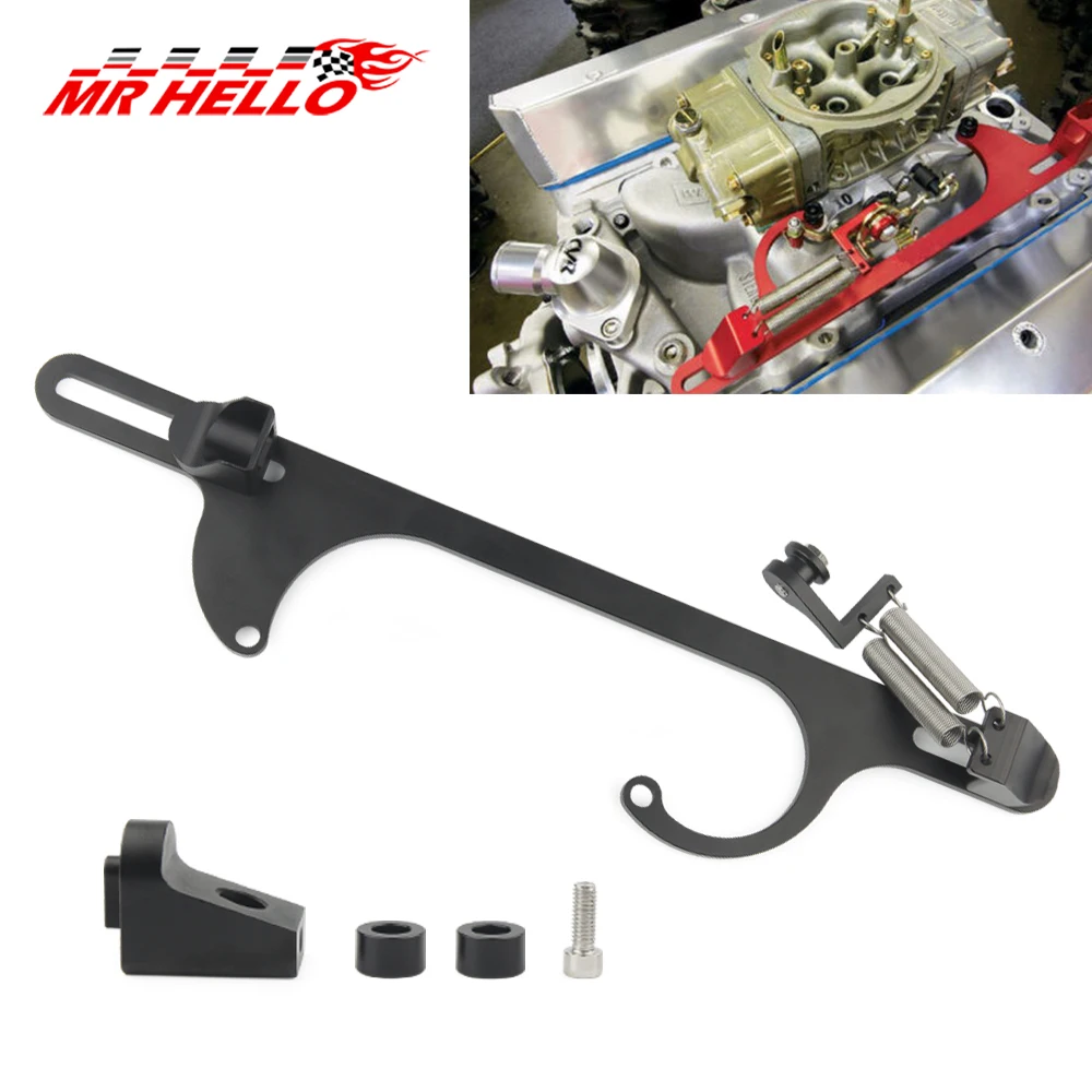 

4150 4160 Series Black Billet Aluminum Throttle Cable Carb Bracket