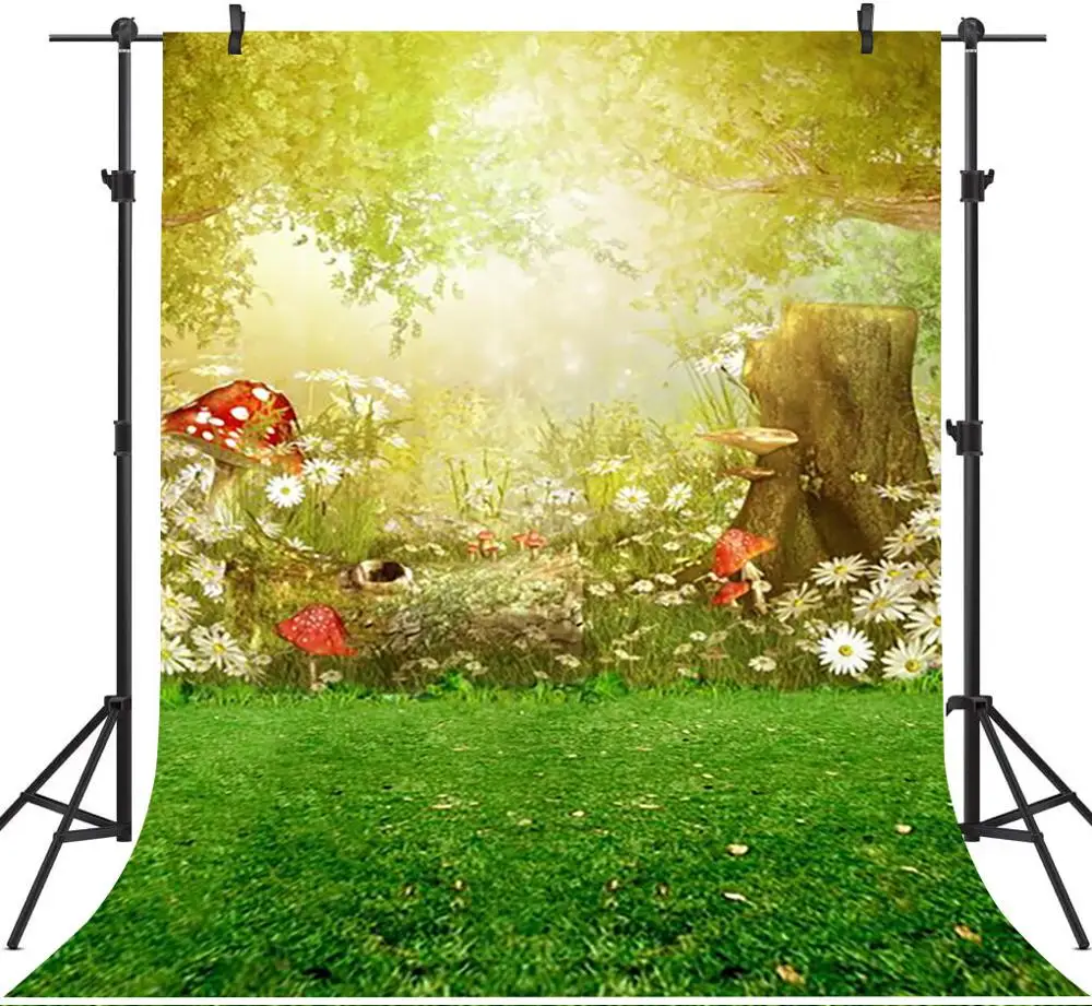 

Spring floral background for photo studio green grass leaves backdorp for photography studio fantasy newborn baby portrait