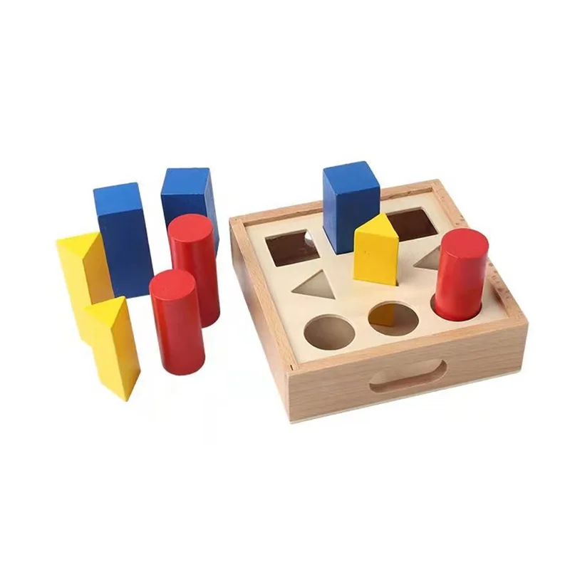 モンテッソーリ立体幾何学図形ボード 知育玩具 子供向けおもちゃ 分類とマッチングゲーム 手と目の協調性向上