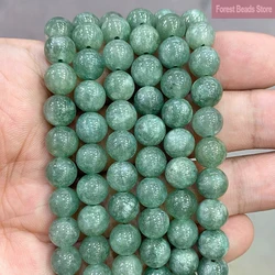 Natural Stone Green Chalcedony Burma Jade Smooth Round Spacer Beads for Jewelry Making DIY Charm Bracelet 15