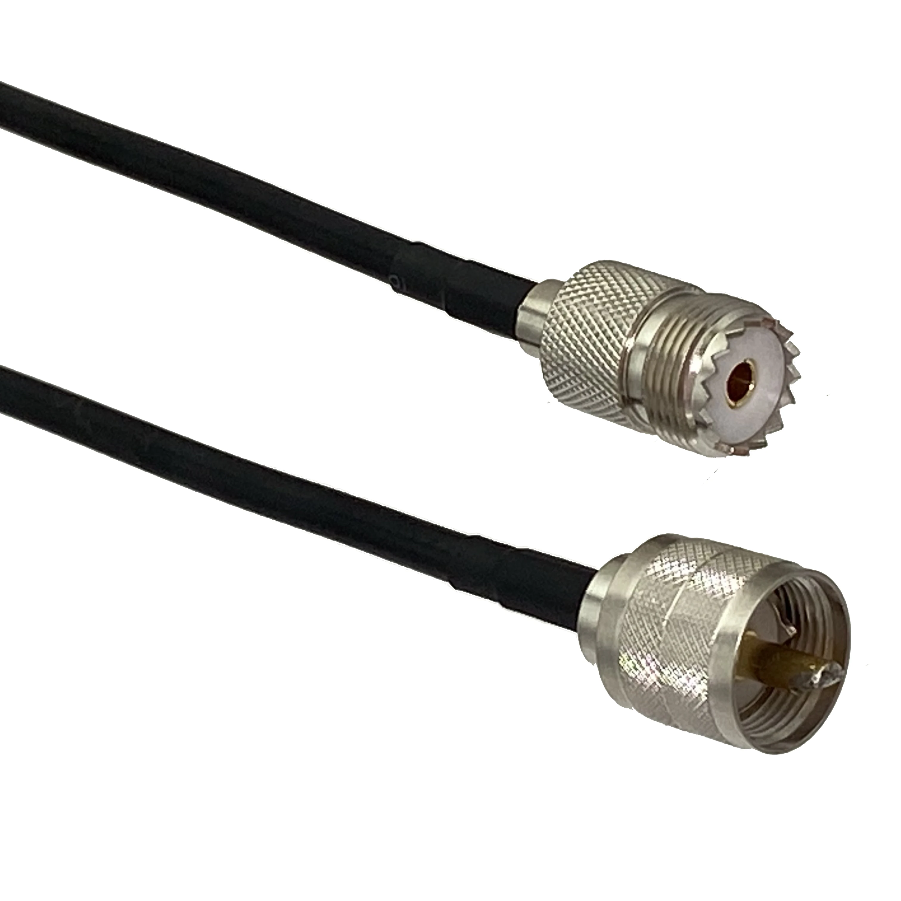 UHF PL259 Male Plug to UHF SO239 Female Jack Straight Crimp RG58 Cable Jumper Pigtail 4inch~20M