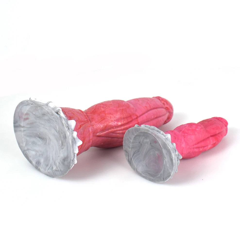 FAAK New Dragon Dildo With Suction Cup Knot Tiny Dog Penis For Beginners Vagina Stimulate Silicone Anal Sex Toy Fetish Products