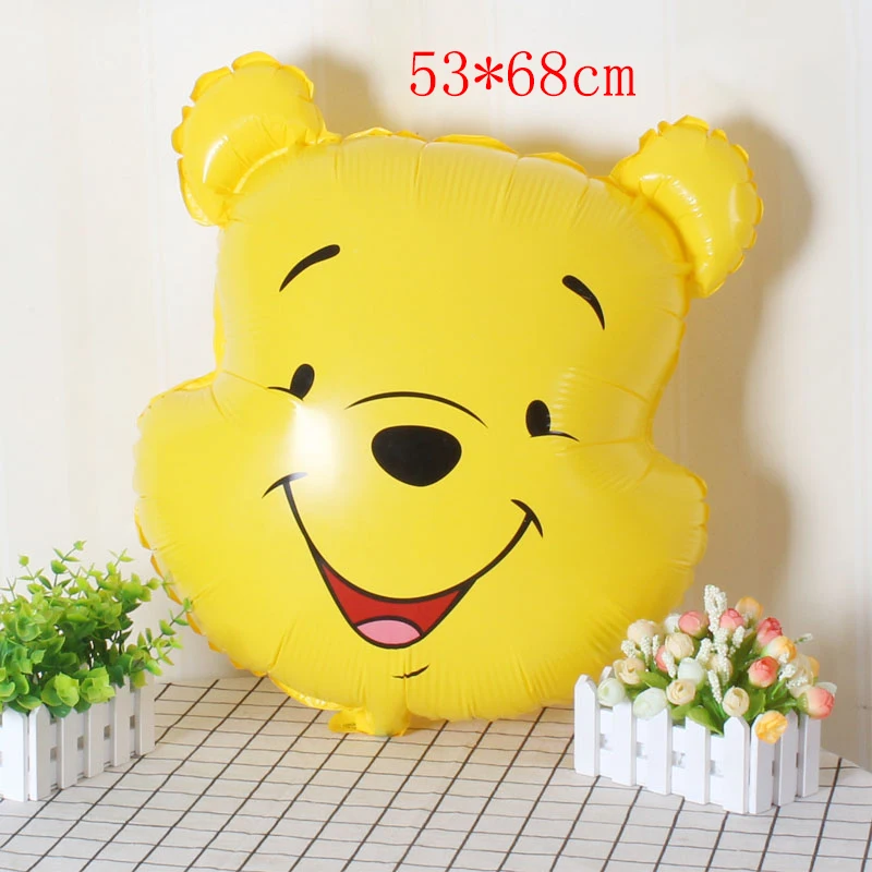 1Pcs Cartoon Pooh Theme Foil Balloons Party Decor Rotate Balloon Birthday Party Supplies For Kids Baby Shower Ballons Decor