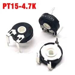 2pcs PIHER Adjustable Potentiometer PT15-4.7K Horizontal Oval Hole Trimmer Potentiometer