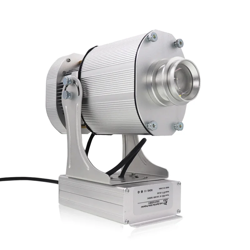 

IP65 Silver 40W LED Custom Logo Projector Shop Mall Advertising 4500lm Static Image Projection Lamp Light with Gobo