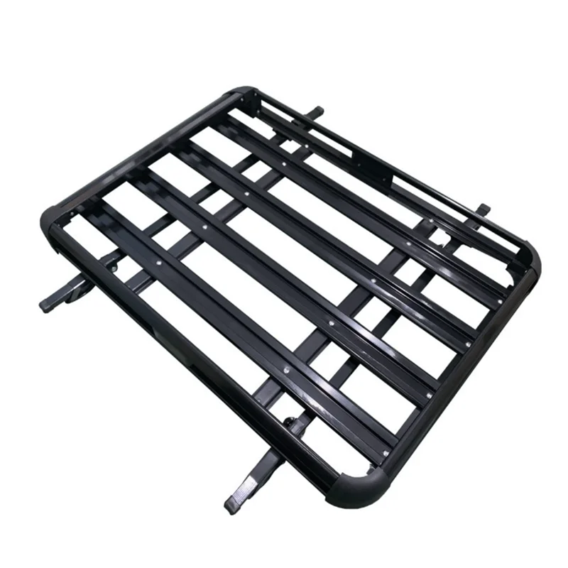 

Black Universal Double Deck Aluminium Alloy Roof Rack Cargo Basket For SUV Carrier 140X100 CM Size