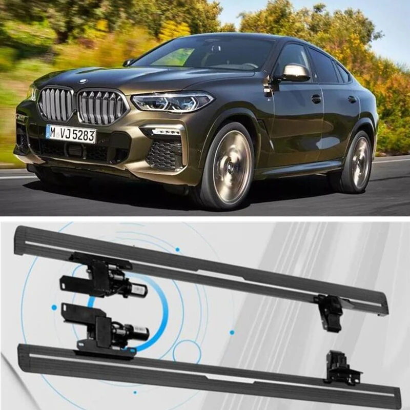 

For BMW X6 G06 2020 2021 2022 Electric Motor Automatic Switch Closed Running Boards Side Step Bar Pedals Nerf Bars