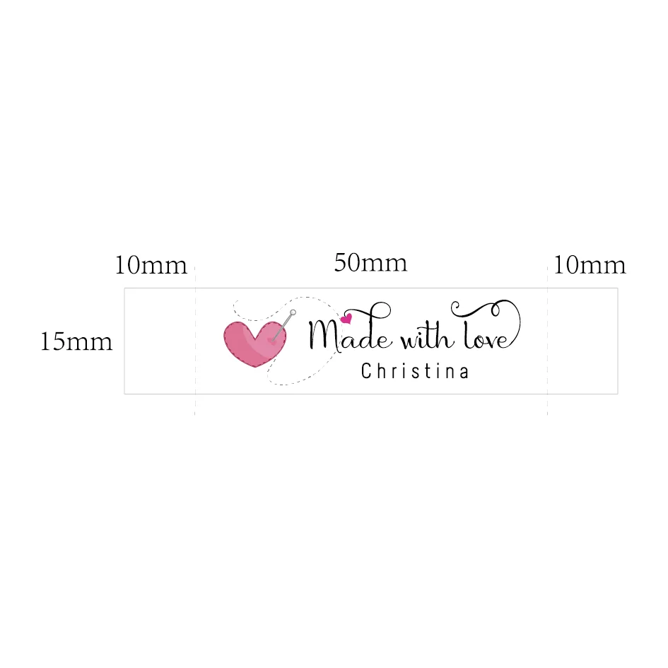 Custom Clothing Labels - Personalized Brand , Organic Cotton Ribbon Labels , Logo or Text, Sewing Labels (FR022)