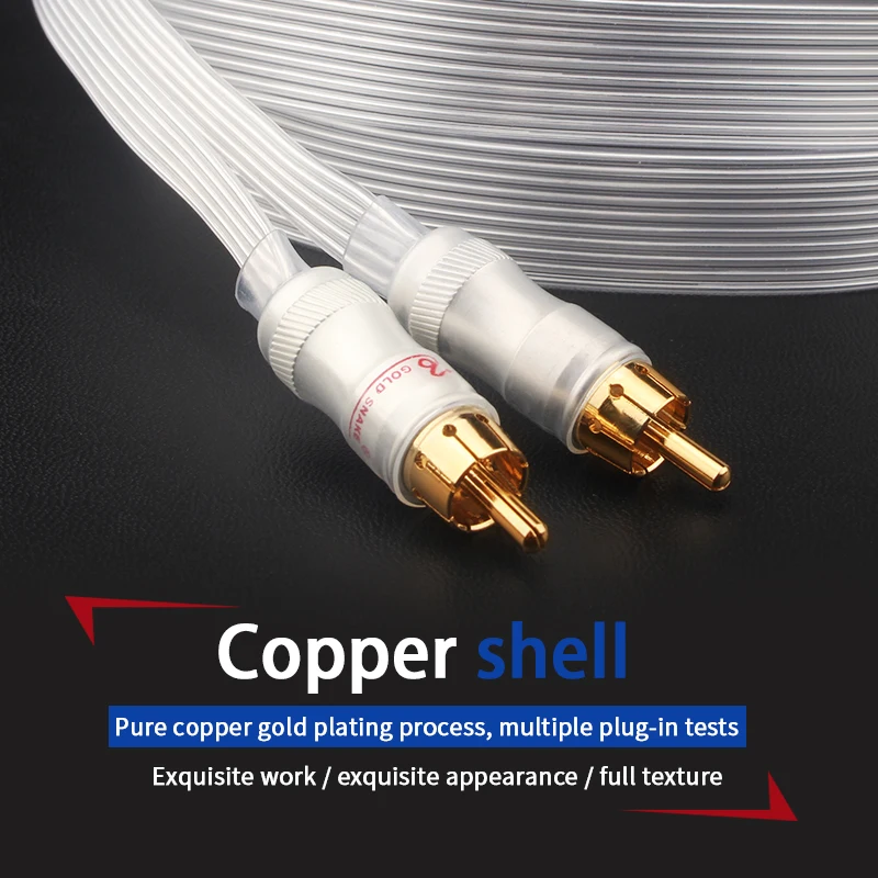 Paar audiophiles Band OCC versilbertes Audiokabel Signalkabel 2rca auf 2rca Lotussteckerkabel Hifi 2 Steckerversionen