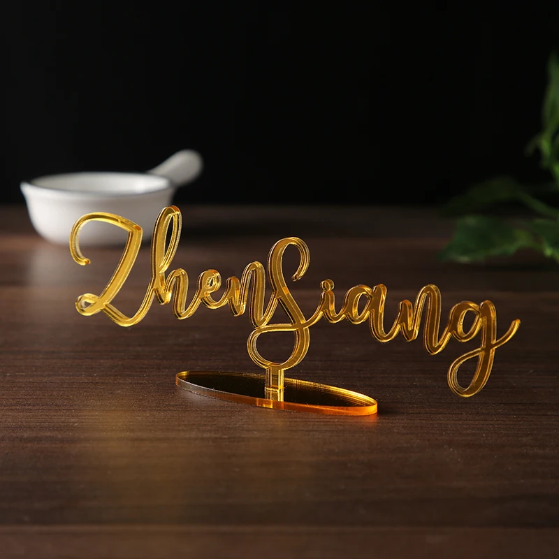 Standing Laser Cut Name signs for wedding Place Settings Dinner Place Card Wedding Escort Card Decoration Calligraphy tags gift