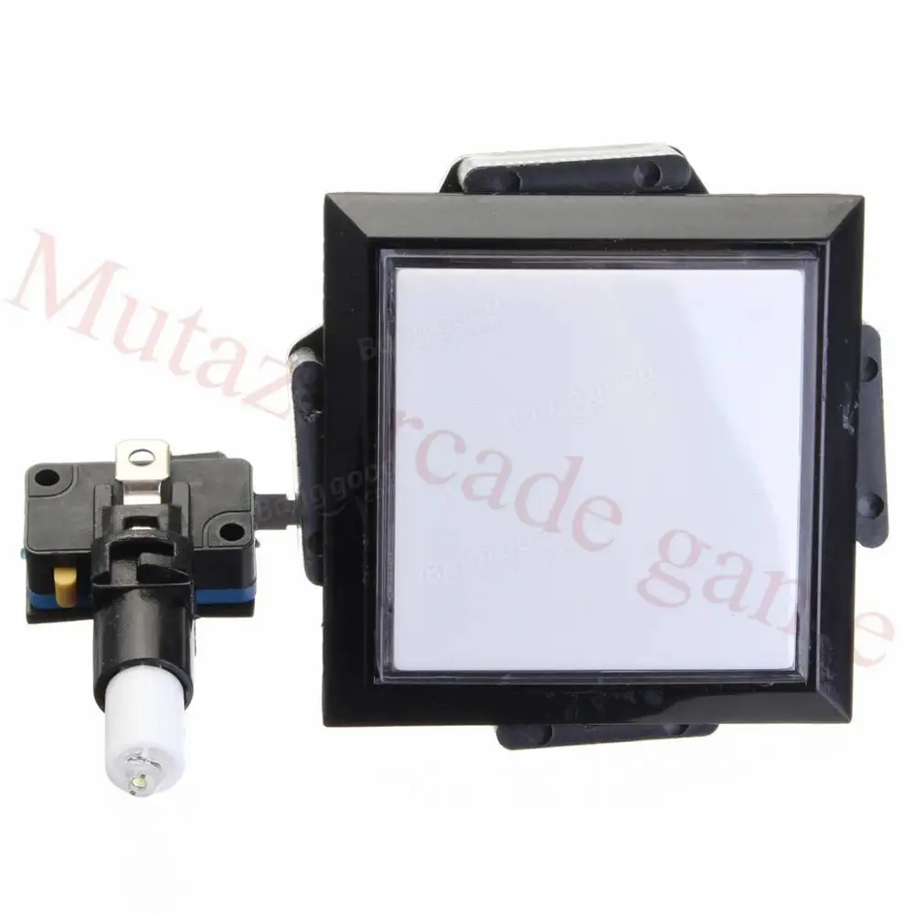 4 cái/lốc 60*60mm Vuông Lớn Có Đèn Nút Chiếu Sáng Nút Nhấn có Micro Switch cho Arcade Trò Chơi Âm Nhạc máy 5 màu