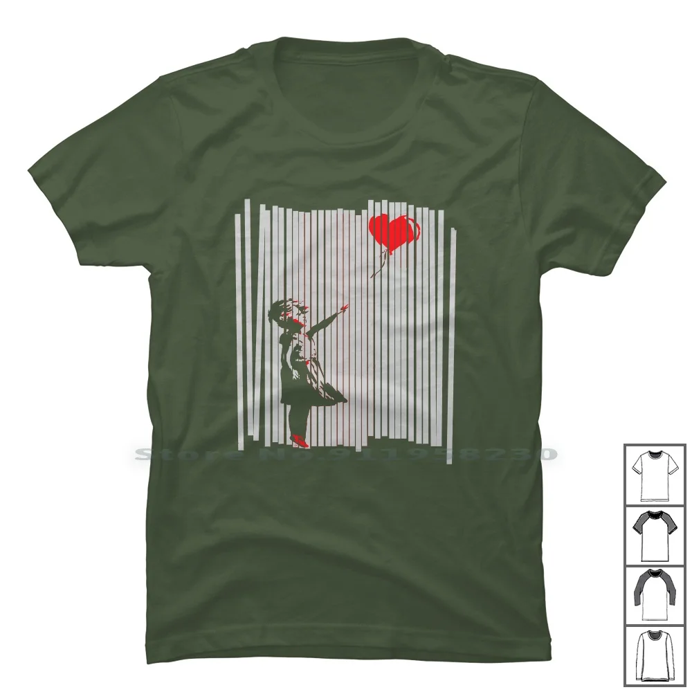 Hey! I Fixed It! Banksy Shredded Balloon Girl T Shirt 100% Cotton Shredded Balloon Famous Shred Banks Some Ball Bank Red Hey