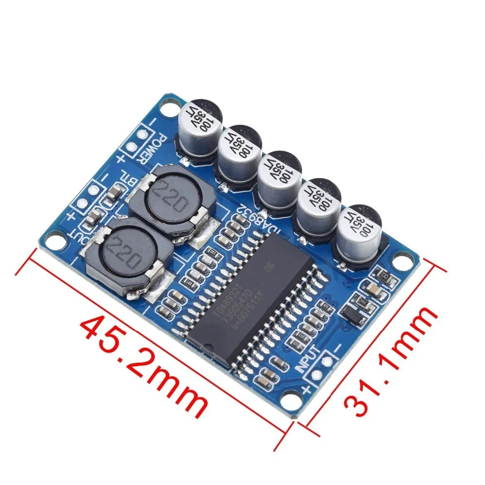 TZT 1/3PCS Digitales Leistungsverstärker-Modul 35W Mono-Verstärkermodul Hochleistungs-TDA8932 mit geringem Stromverbrauch – Detail 2