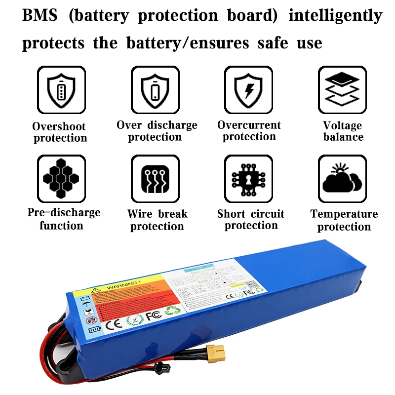 36V 10Ah 18650 lithium battery pack 10S3P 0-500W motor High power Same port 42V Electric Scooter M365 ebike Battery with Bracket